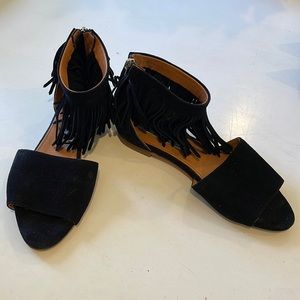 & other stories Suede Fringe Sandals